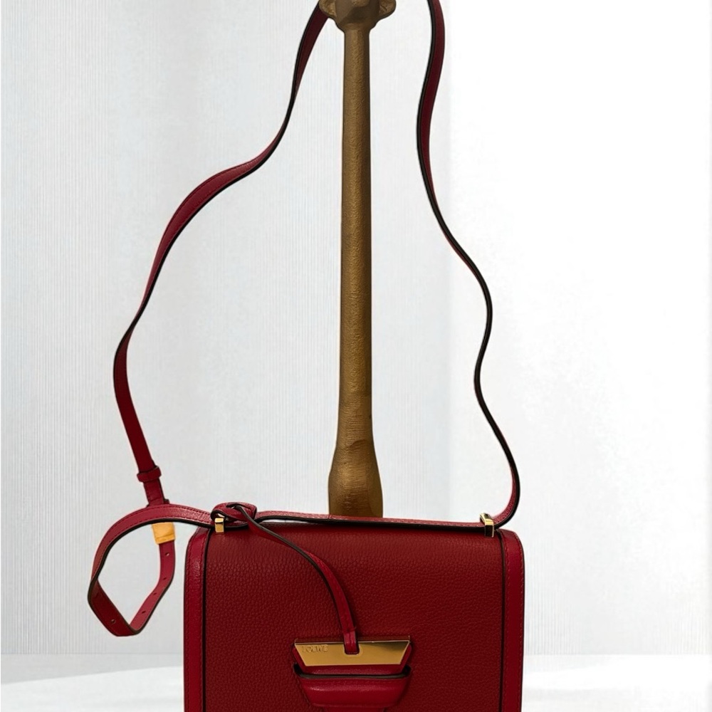 SOLD Loewe Barcelona Red Leather Small Shoulder Bag
